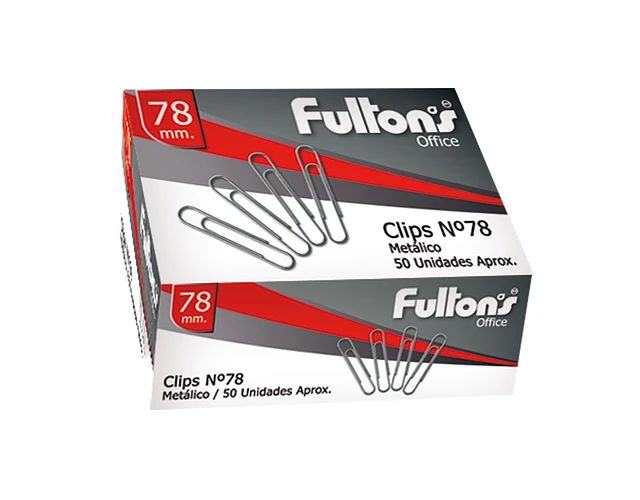 Clips metálicos 78mm 50 unidades Fultons