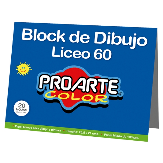 Block dibujo Liceo 60 20 hojas PROARTE