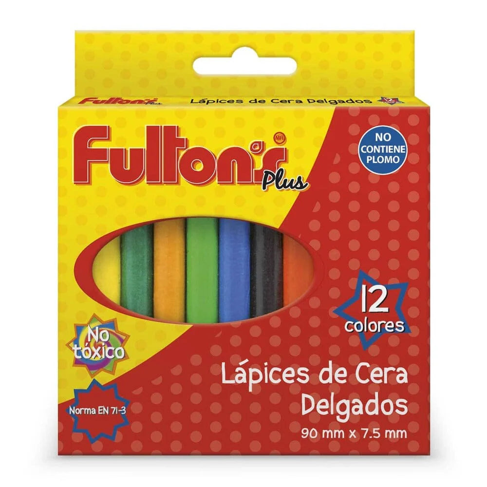 Lapices Cera Fultons 12 colores